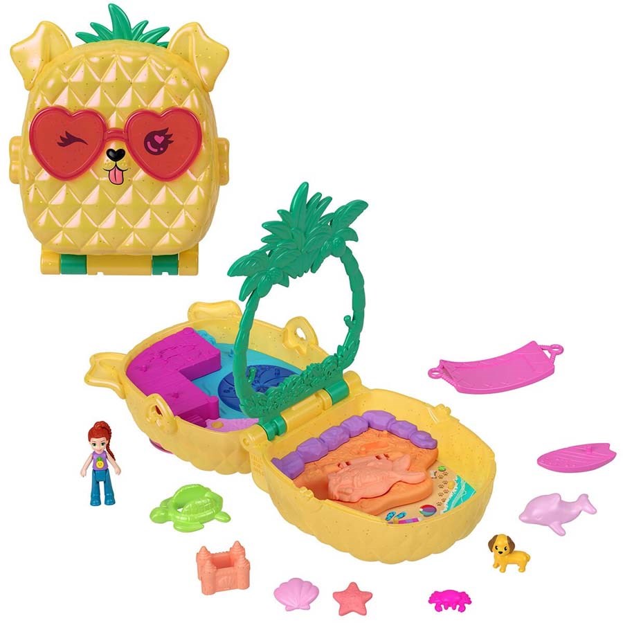 Polly Pocket Ananas Köpekçik Plajı Mini Oyun Seti 
