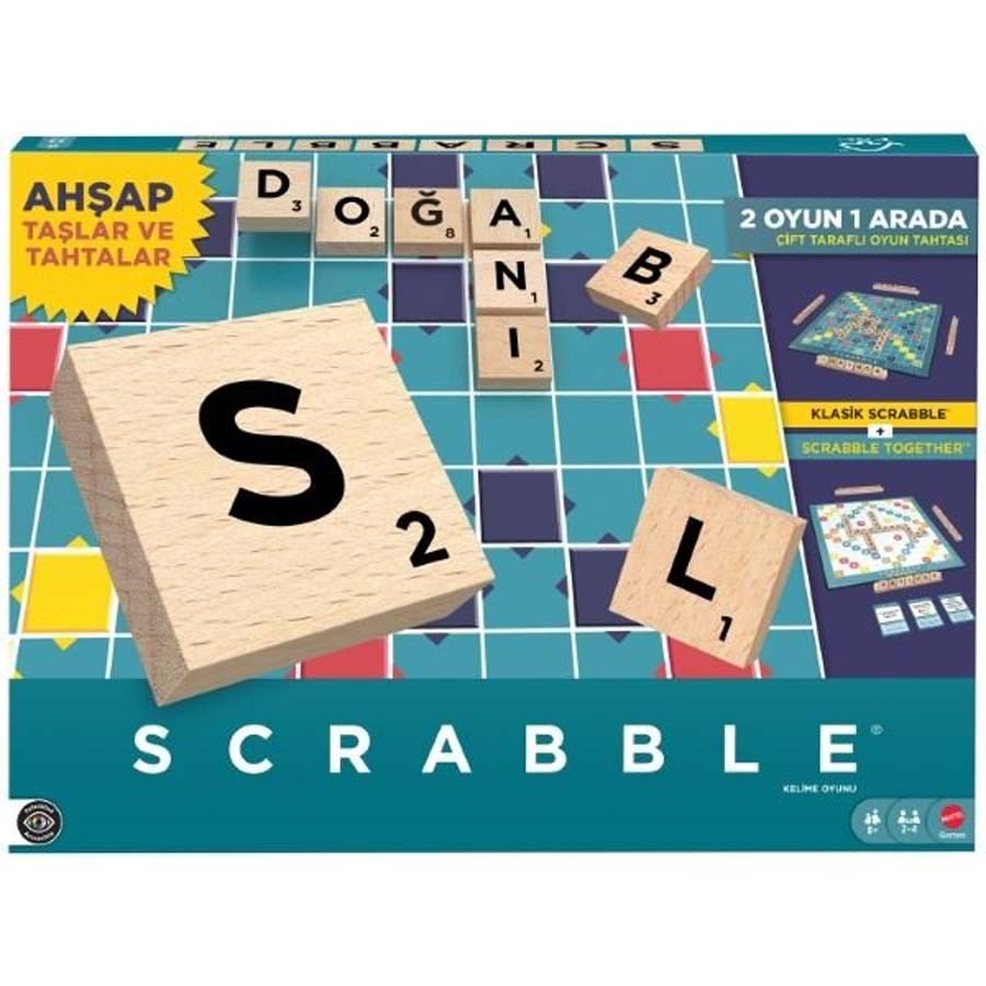 Scrabble Orijinal Ahşap İkisi Bir Arada Türkçe 
