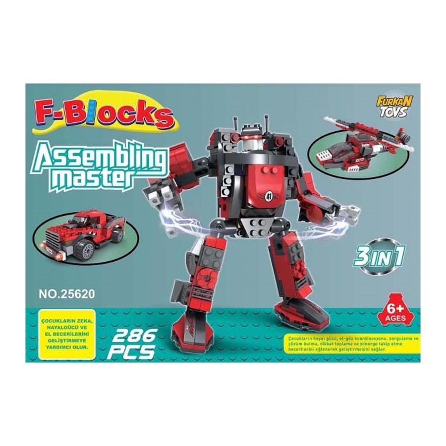 F Blocks Robot Seti 286 Parça 