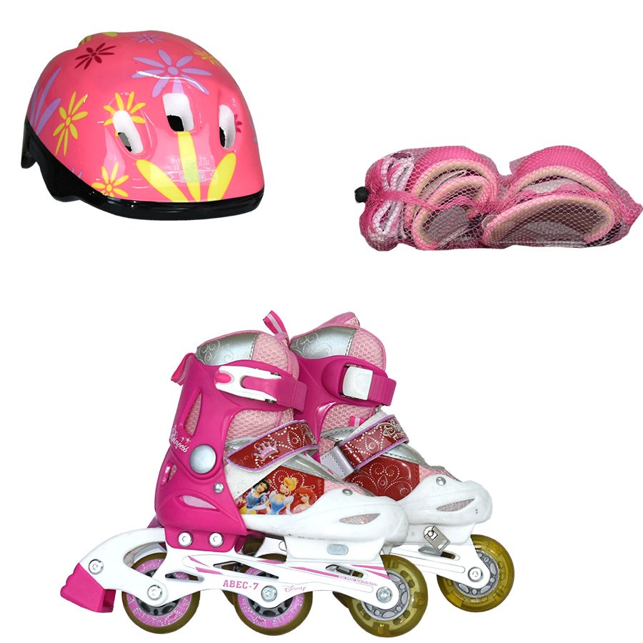 Işıklı Paten Set 31-34 Pembe 