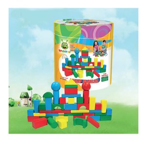Woodoy 80 Parça Büyük Kovalı Bloklar