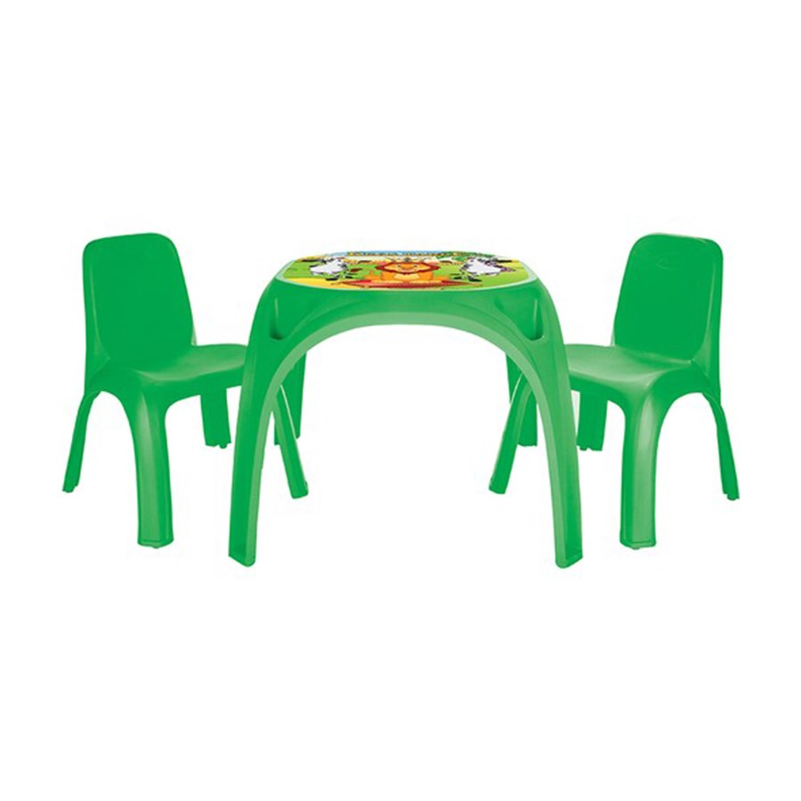 Pilsan İki Sandalyeli King Masa - Yeşil 