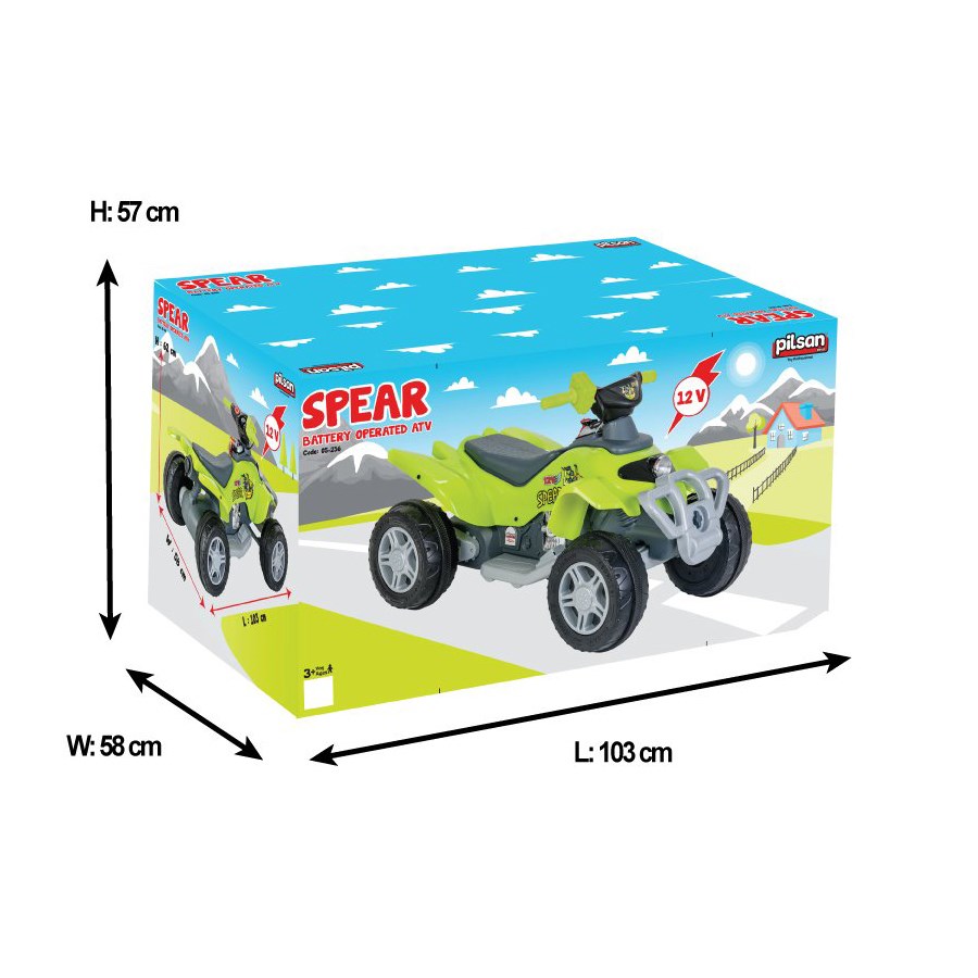 Pilsan Spear 12v Akülü Atv Yeşil 