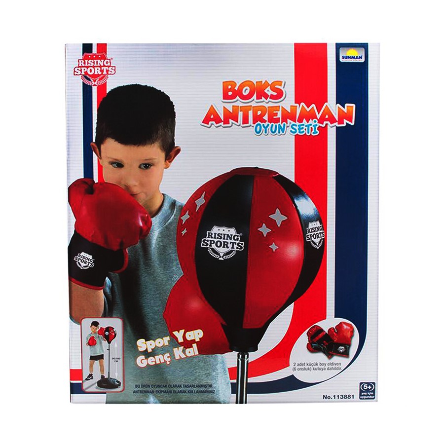 Boks Antrenman Set Ayaklı Top Eldiven 