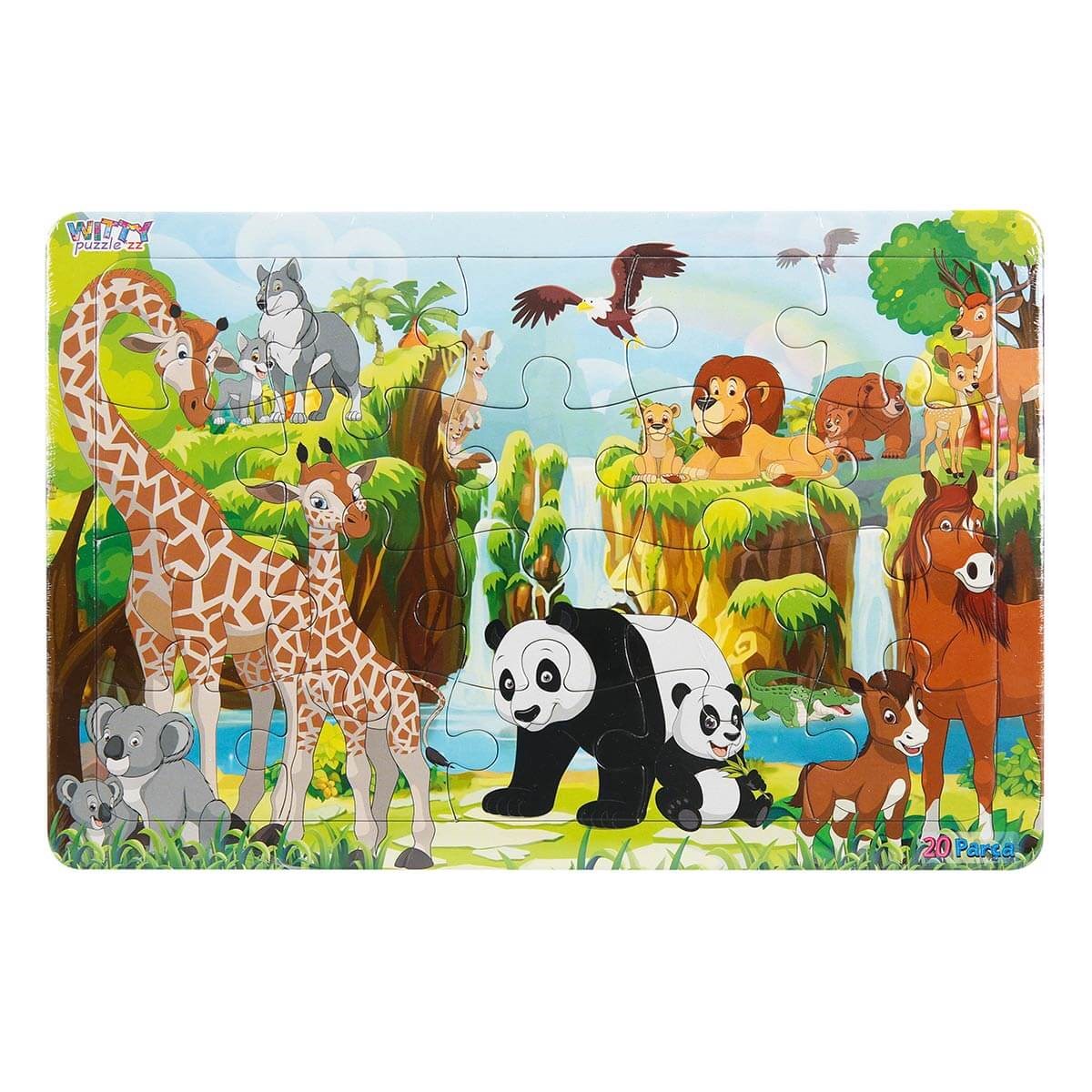 20 Parça Puzzle Anne Ve Yavru Hayvanlar 