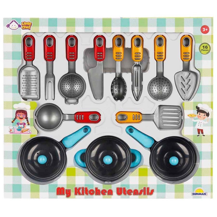 Little Chef Mutfak Gereçleri Oyun Seti 16 Parça 