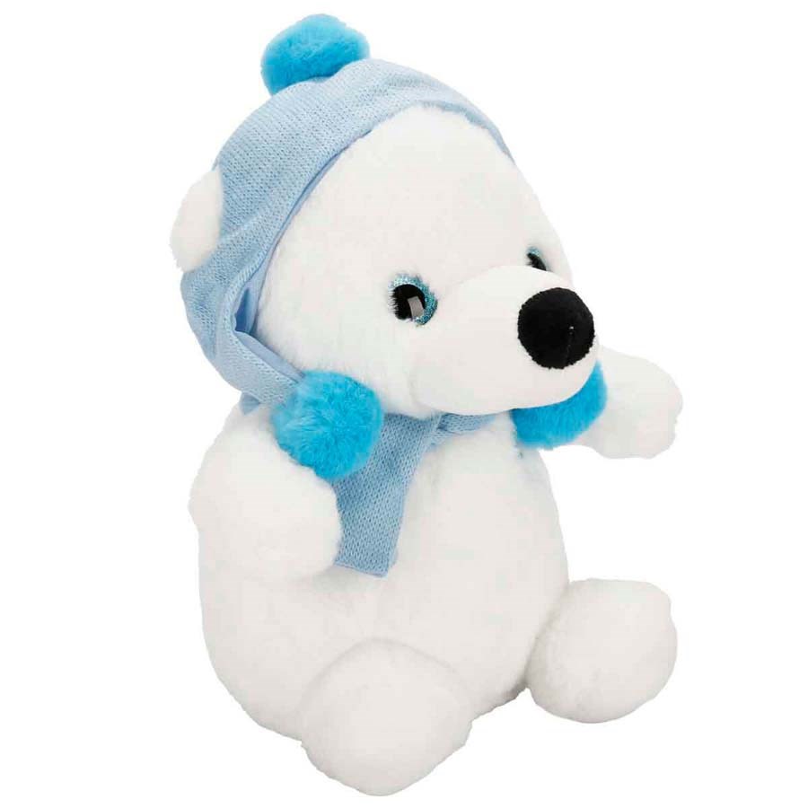 Peluş Şapkalı Kutup Ayısı 30 Cm. 