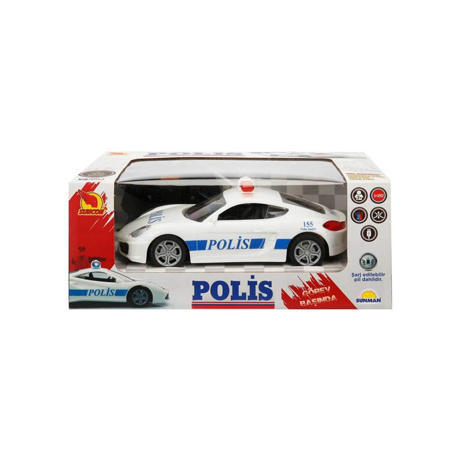 Uzaktan Kumandalı Polis Arabası Beyaz-1