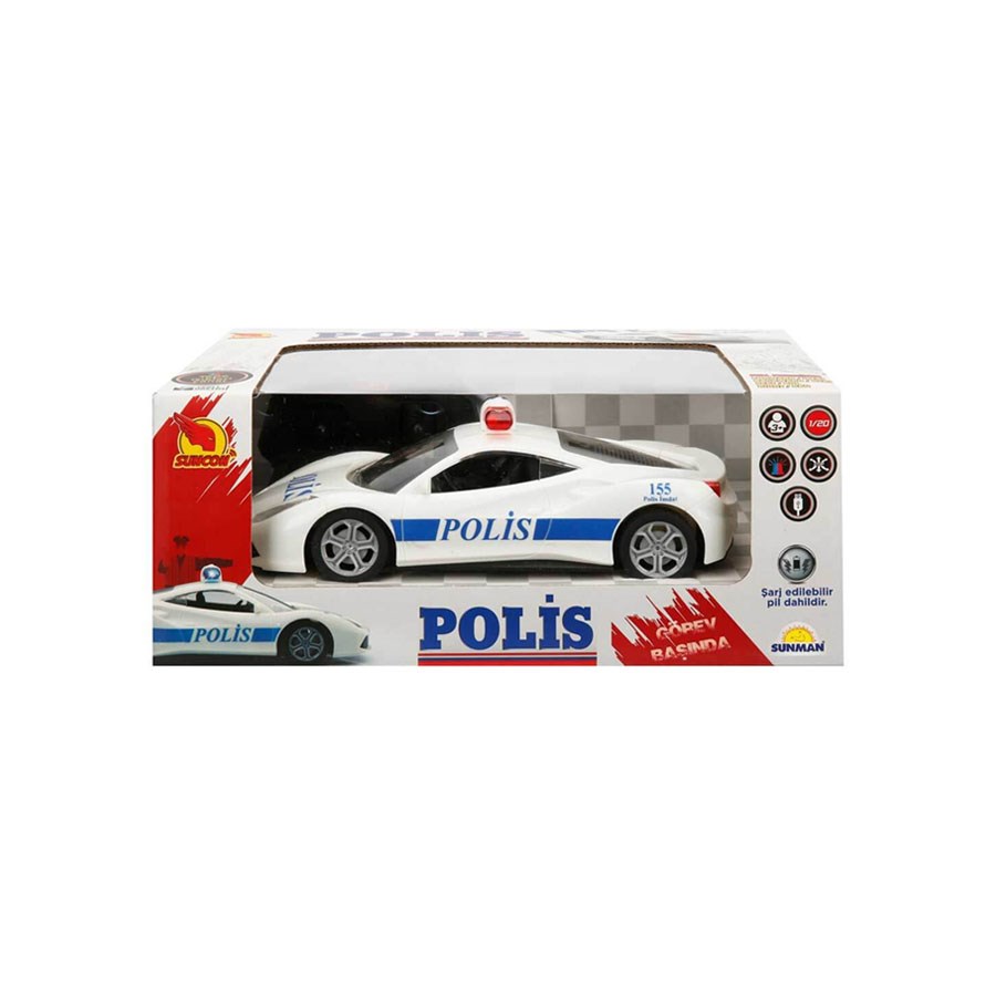 Uzaktan Kumandalı Polis Arabası Beyaz-2