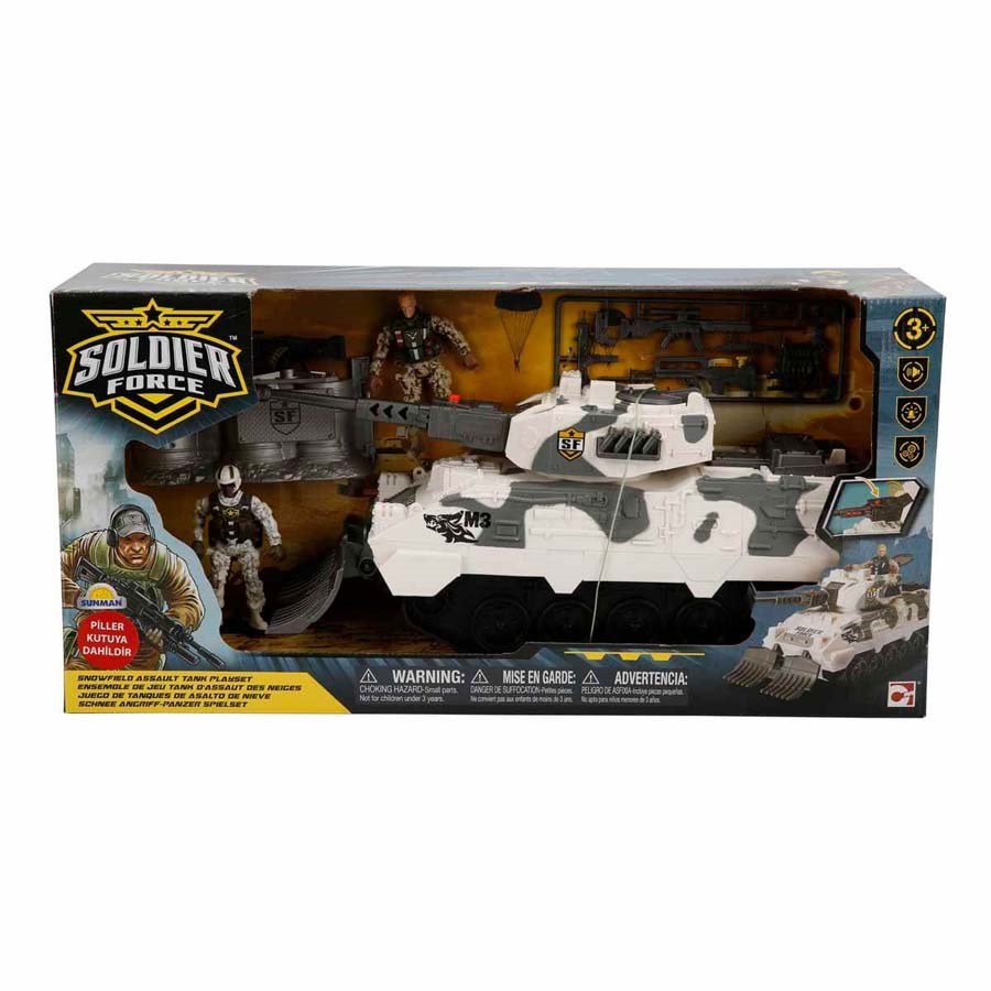 Sesli ve Işıklı Soldier Force Kar Tankı Oyun Seti 