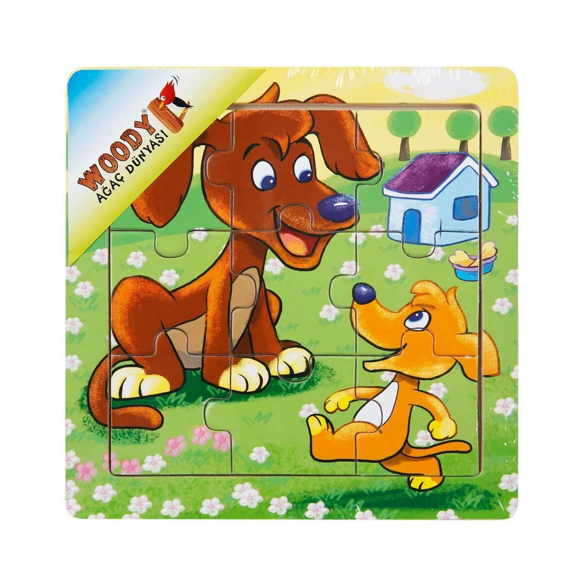 Tahta Puzzle 9 Parça Mini Hayvanlar 