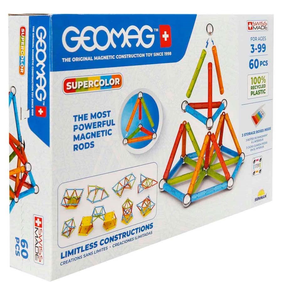 Renkli Manyetik Çubuklar 60 Parça 