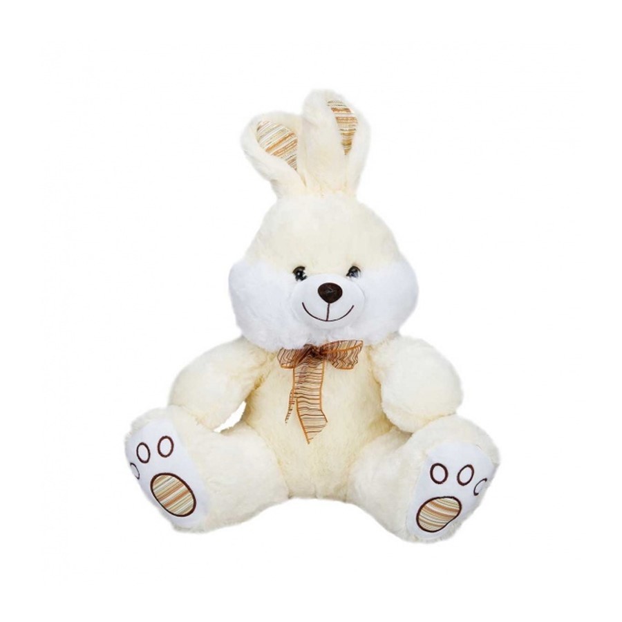 Oturan Peluş Tavşan Kurdelalı 40 Cm 