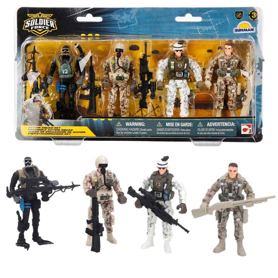 Soldier Force 4 Lü Asker Figür Seti 