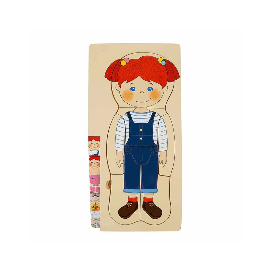 Oyna Öğren Katmanlı İnsan Vücudu Ahşap Puzzle 