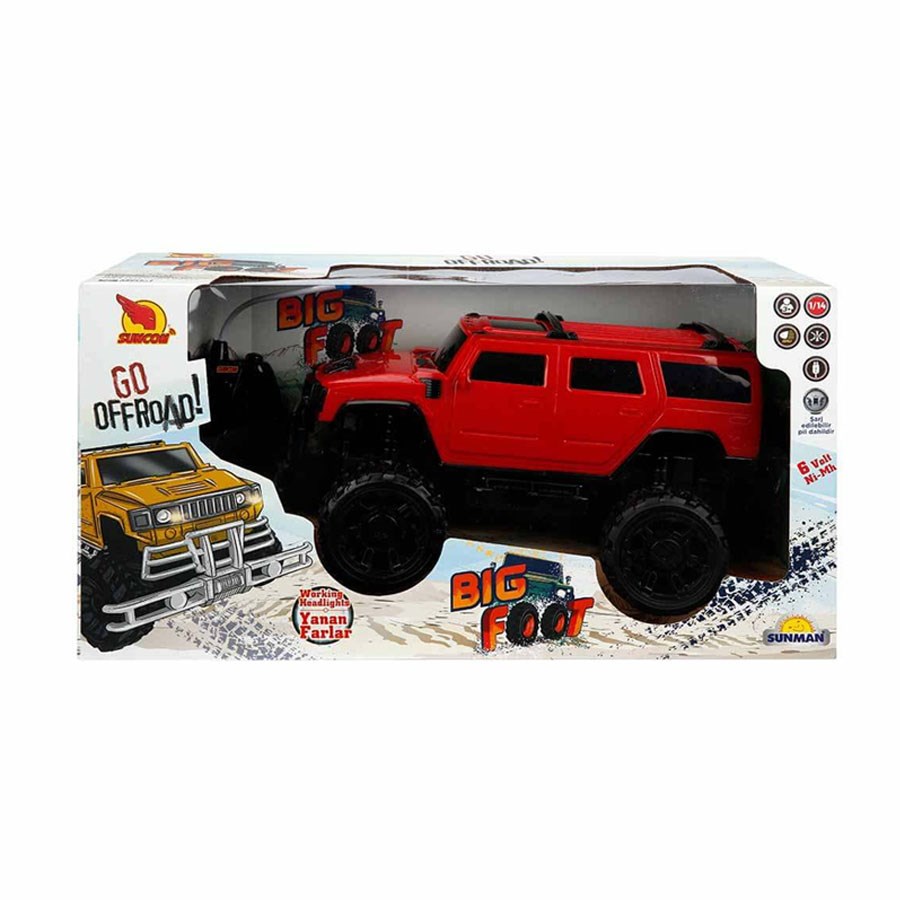 Uzaktan Kumandalı Big Foot Jeep Kırmızı