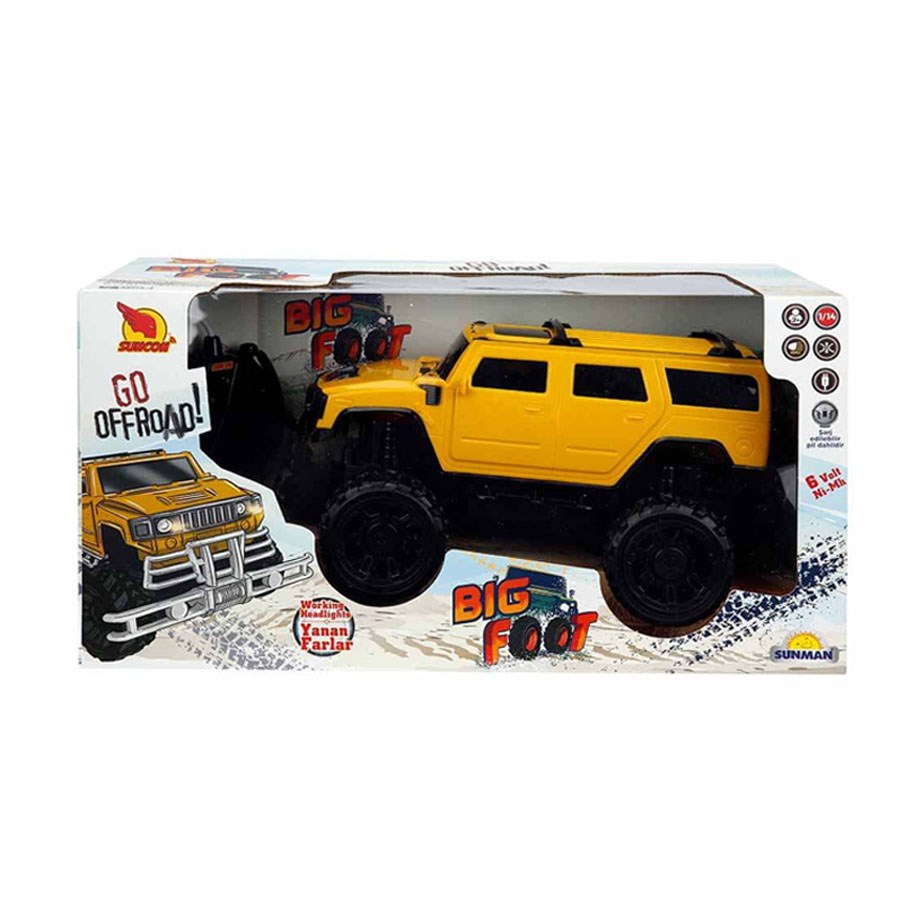 Uzaktan Kumandalı Big Foot Jeep Sarı