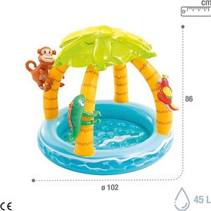 Intex Tropik Ada Gölgelikli Havuz 102 Cm