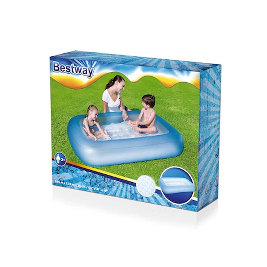 Bestway Renkli Şişme Taban Dikdörtgen Çocuk Havuzu 