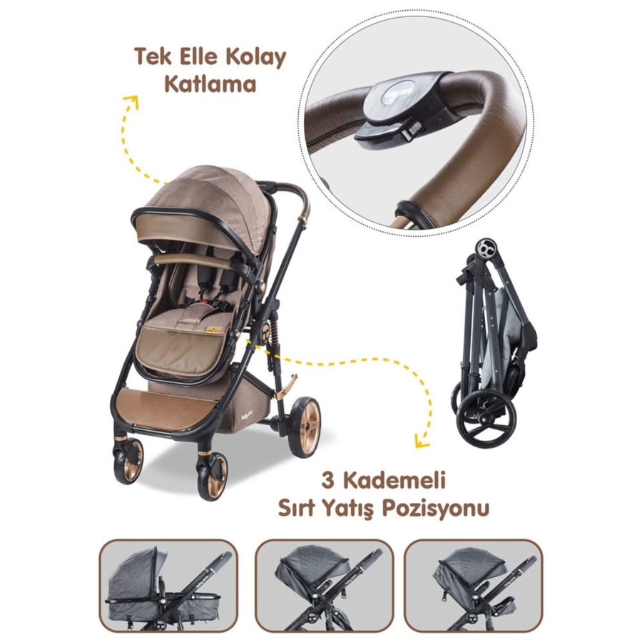 Baby Care Collarado Cross Travel Sistem Bebek Arab Kahverengi