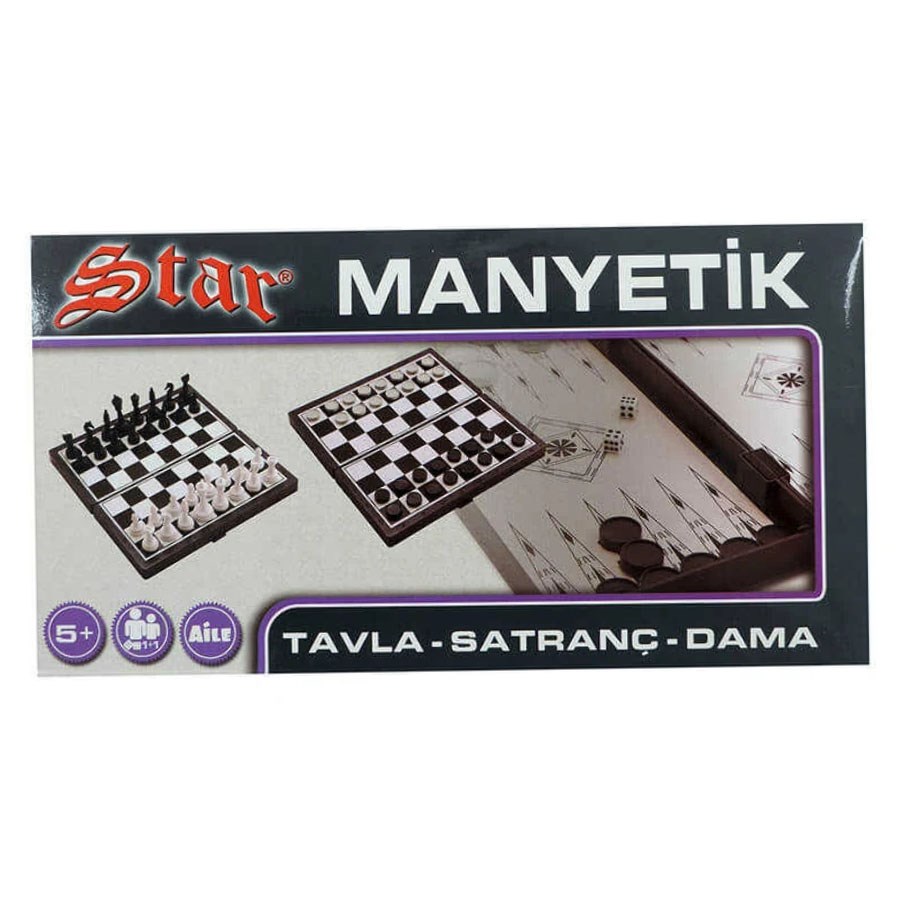 Manyetik Tavla-Satranç-Dama 