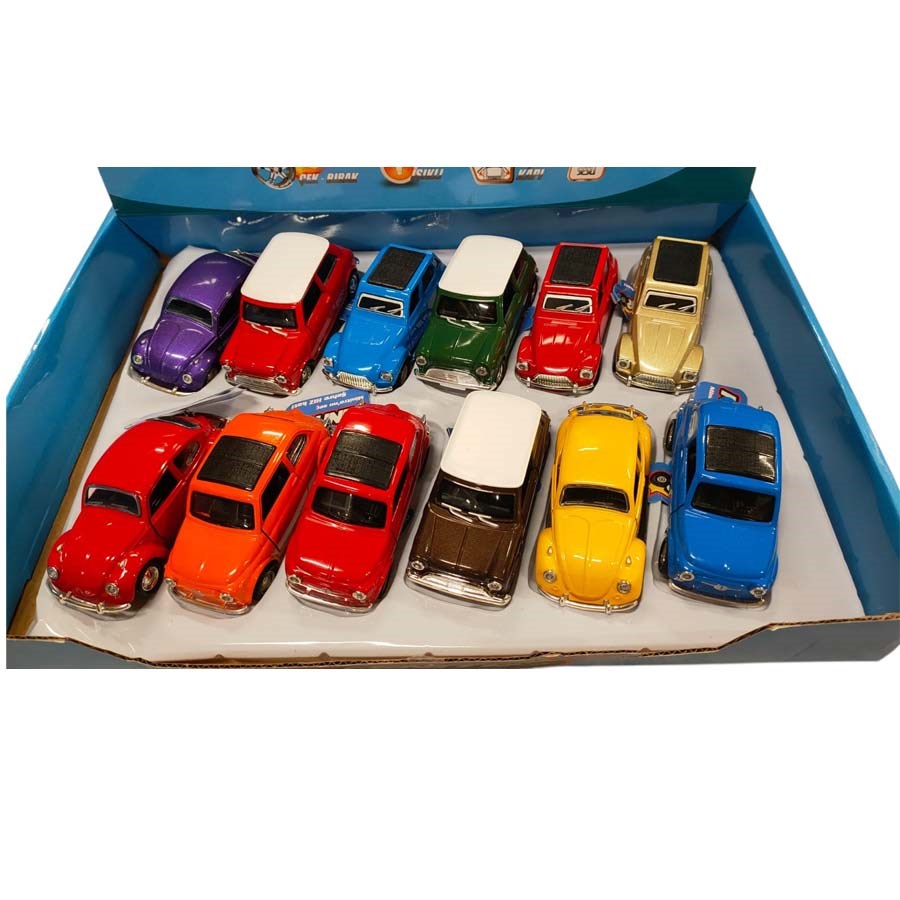 Metal Çekbırak Sesli Işıklı Mini Araç 1:36 