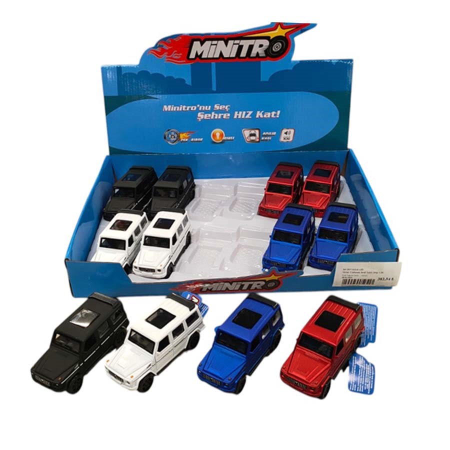 Metal Çekbırak Sesli Işıklı Jeep 1:36 