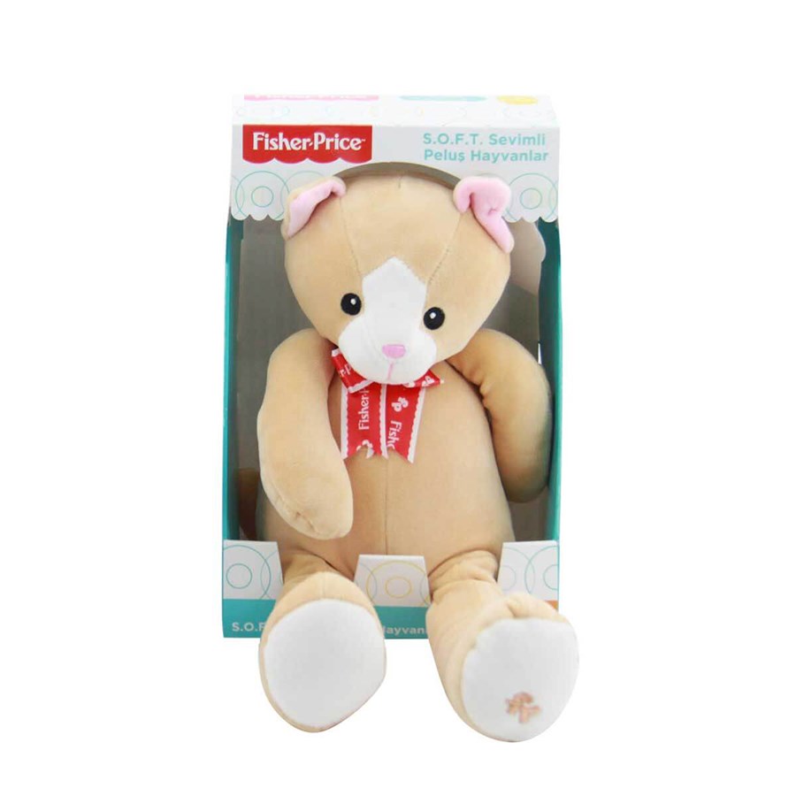 Fisher Price Soft Kumaşlı Oturan Dostum Kedi Krem