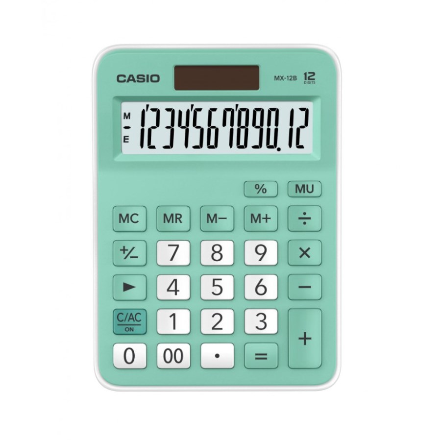 Casio Hesap Makinesi Masaüstü Mx-12B-Gn 12 Hane Ye 