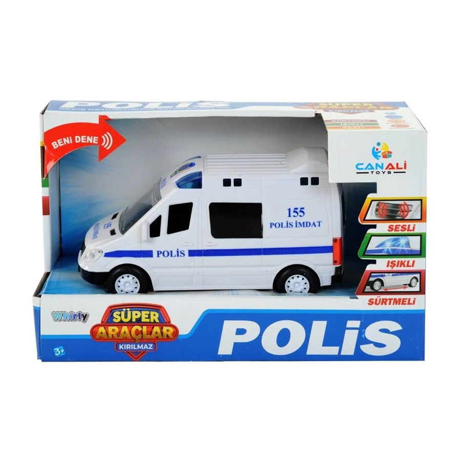 Işıklı Sesli Pilli Polis Ekip Arabası 