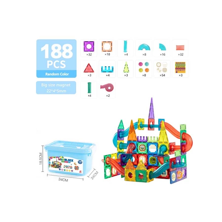 Magblock Manyetik Yapı Blokları-Silindirler 188 P. 