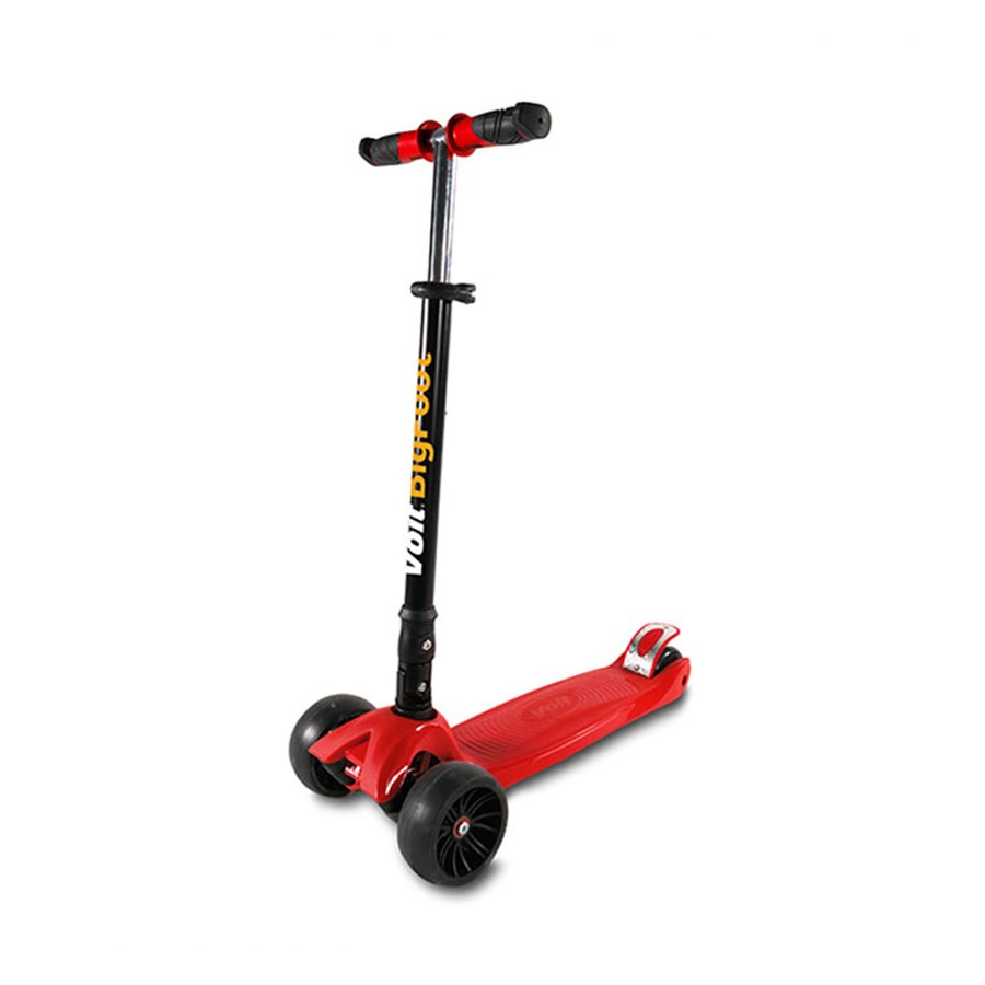 Voit 218C Işıklı Geniş 3 Teker Scooter-Kırmızı 