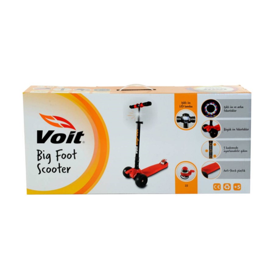 Voit 218C Işıklı Geniş 3 Teker Scooter-Lacivert 