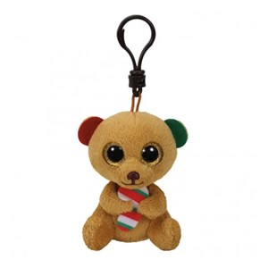 Bella - Brown Bear W/Candy Cane Clip