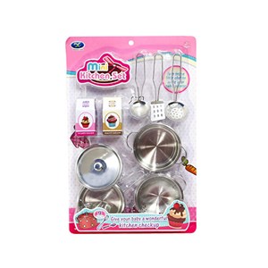 Mini Metal Mutfak Seti 9 Parça