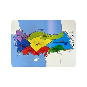 Bu-Bu Ahşap Puzzle Türkiye Haritası Bölge