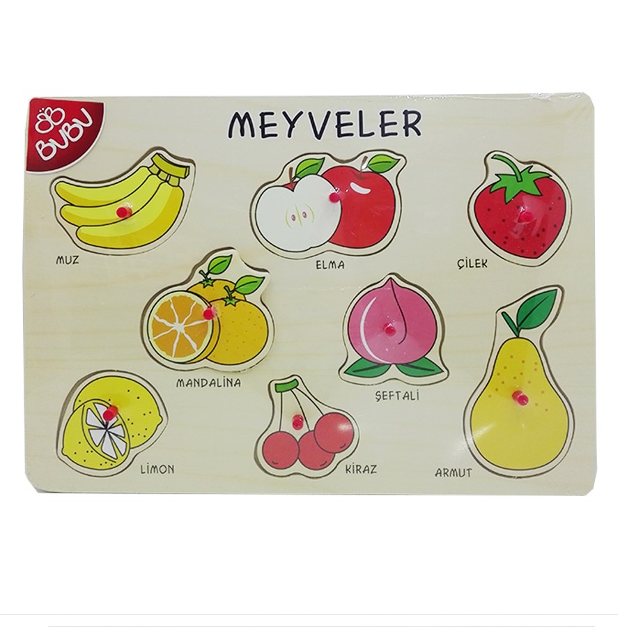 Bu-Bu Ahşap Puzzle Meyveler 