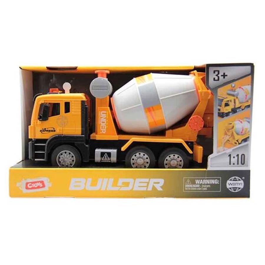 Sesli ve Pilli Beton Mikseri Sarı 1:10 