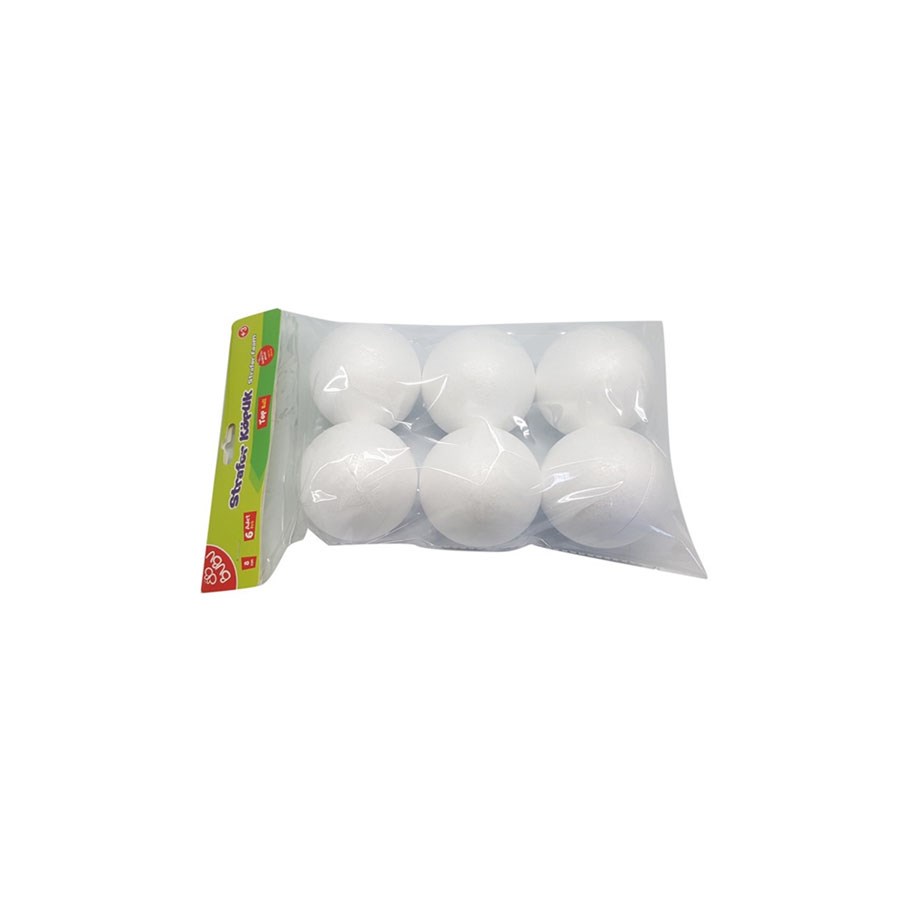 Strafor Köpük Top 8cm 6 'lı 