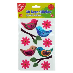 Bu-Bu 3D Keçe Sticker