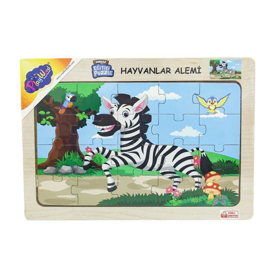 Ahşap Eğitici Puzzle Hayvanlar 