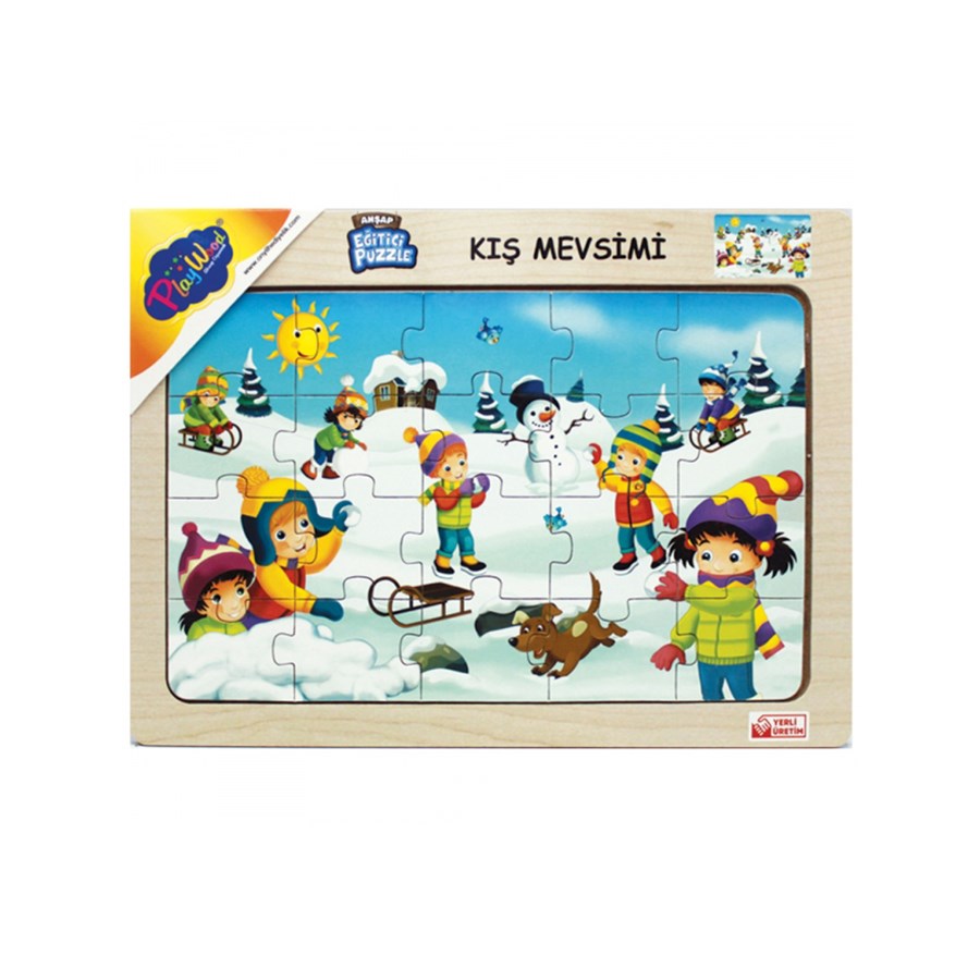 Ahşap Eğitici Puzzle Kış Mevsimi 