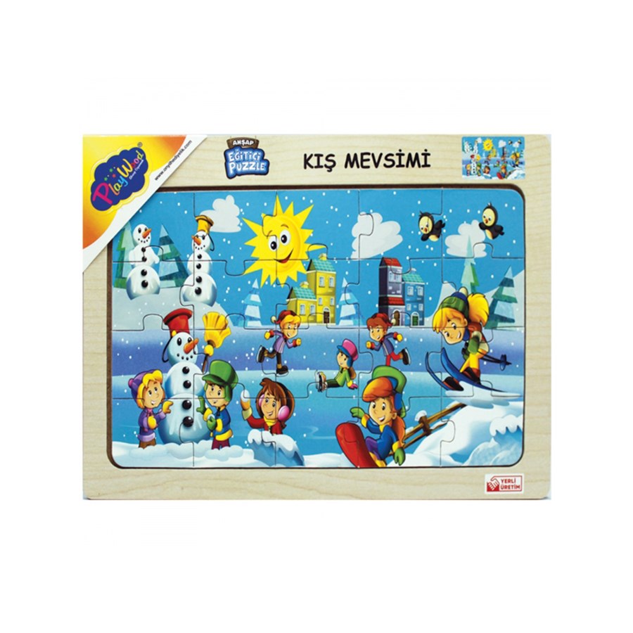 Playwood Ahşap Eğitici Puzzle Kış Mevsimi 