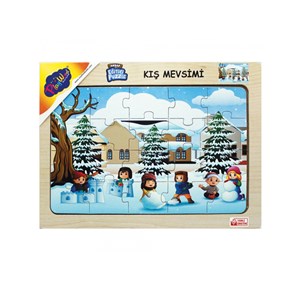 Ahşap Eğitici Puzzle Kış Mevsimi