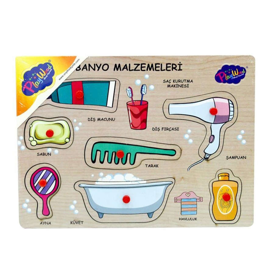 Ahşap Tutmalı Banyo Malzemeleri 