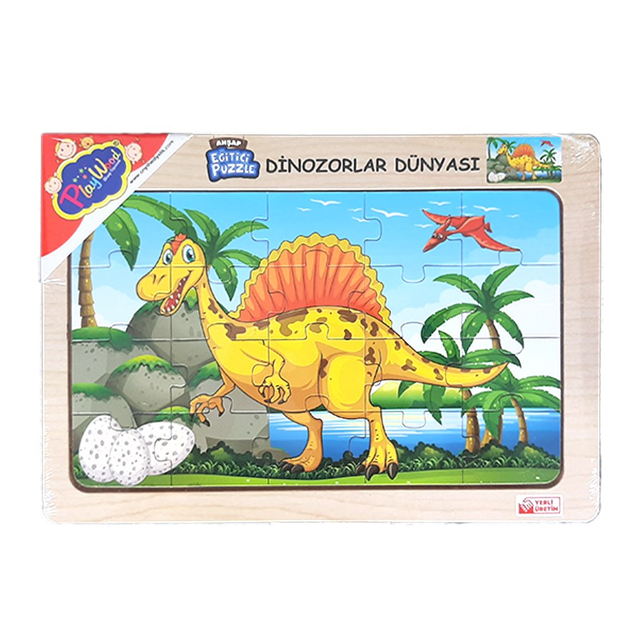 Ahşap Eğitici Puzzle Dinazorlar Dünyası 