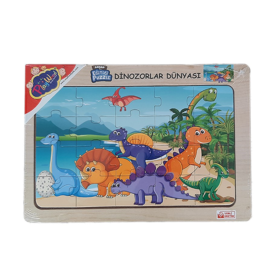 Ahşap Eğitici Puzzle Dinazorlar Dünyası 