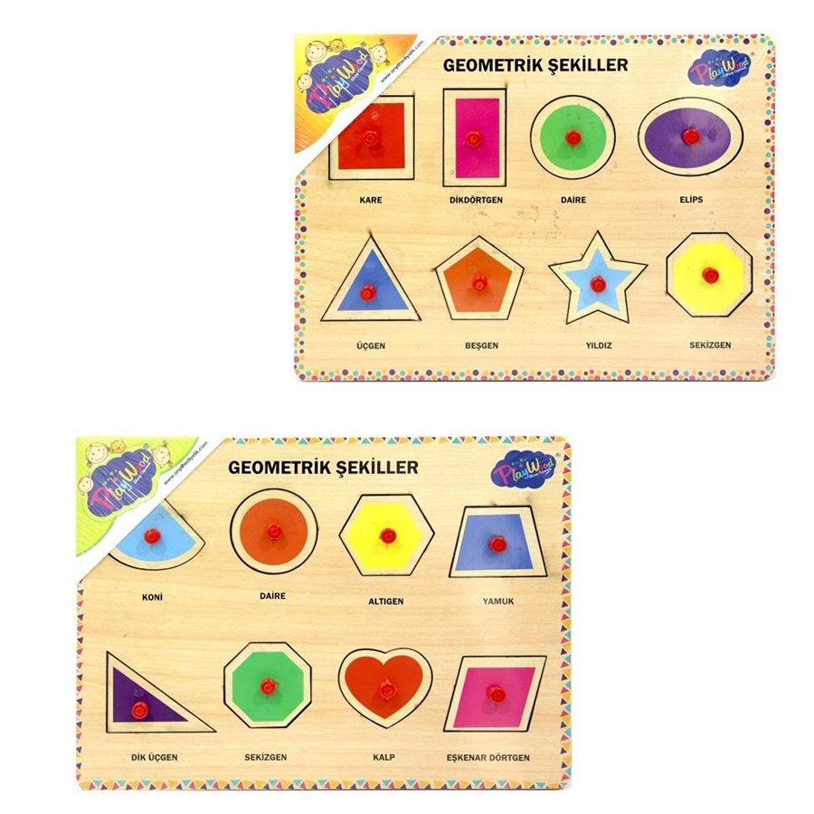 Ahşap Tutmalı Geometrik Şekiller 