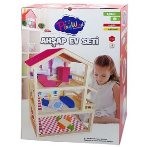 Playwood Kutuda Ahşap Ev Seti