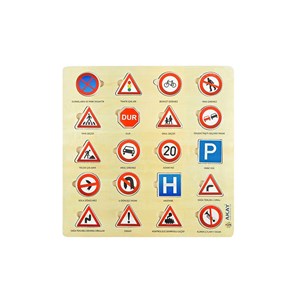 Ahşap Puzzle Trafik Işıkları